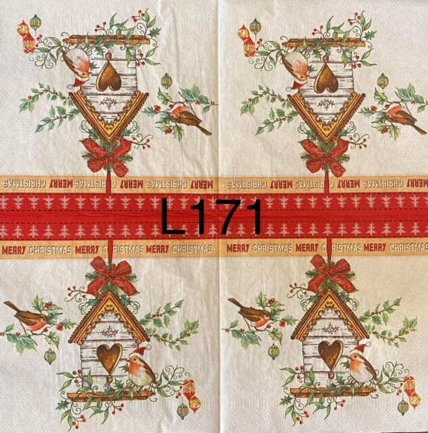 Birds (L171) - Birds Sitting on Birdhouse