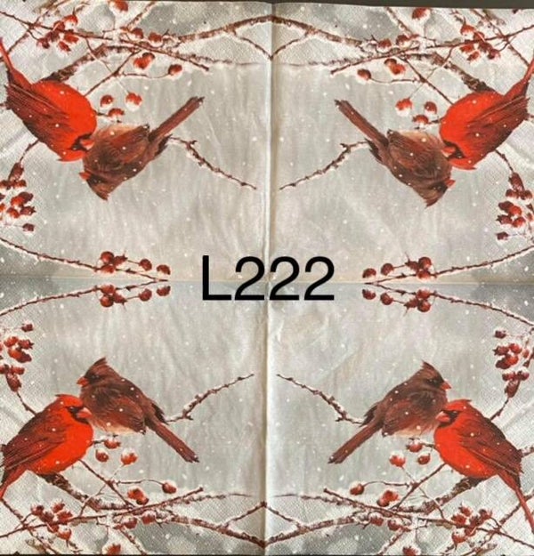 Winter (L222) - Two Cardinals on Branch