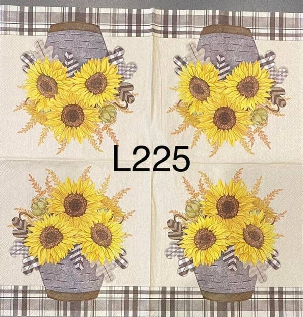 Fall (L225) - Basket with Sunflowers