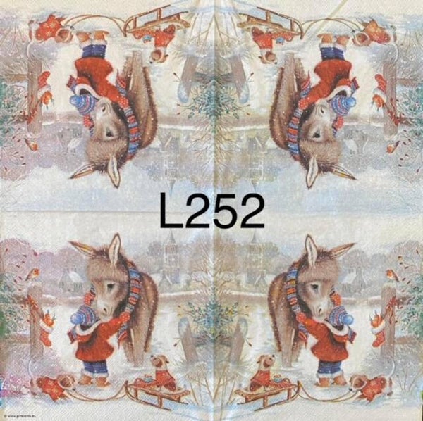 Animals (L252) - Donkey Getting a Scarf Put On By a Child