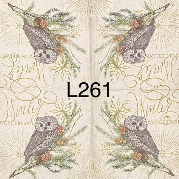 Winter (L261) - Winter Wonderland Owl on Branch