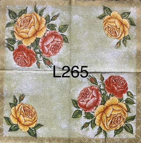 Flowers (L265) - Yellow and Red Roses