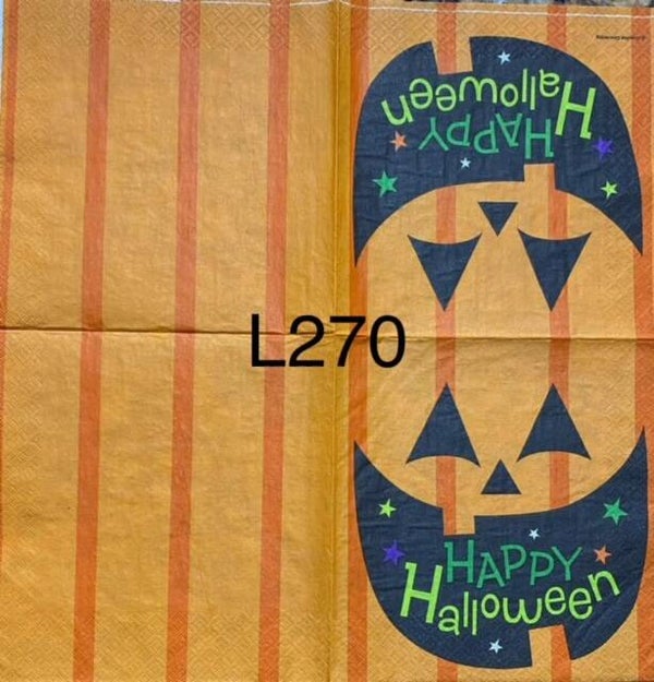 Halloween (L270) - Happy Halloween Pumpkin Face
