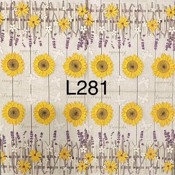 Sunflowers (L281) - Sunflowers and Lavender