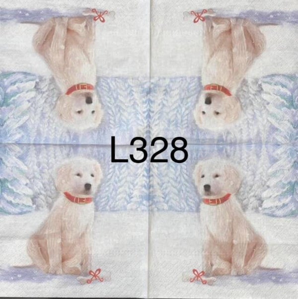 Dogs (L328) - Dog Sitting in Snow