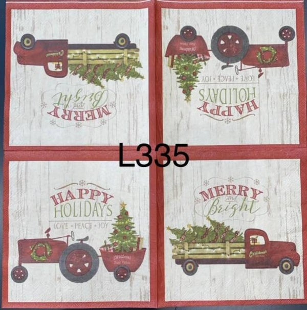 Christmas (L335) - Red Truck and Red Tractor