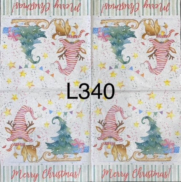 Christmas (L340) - Reindeer Pulling Sled