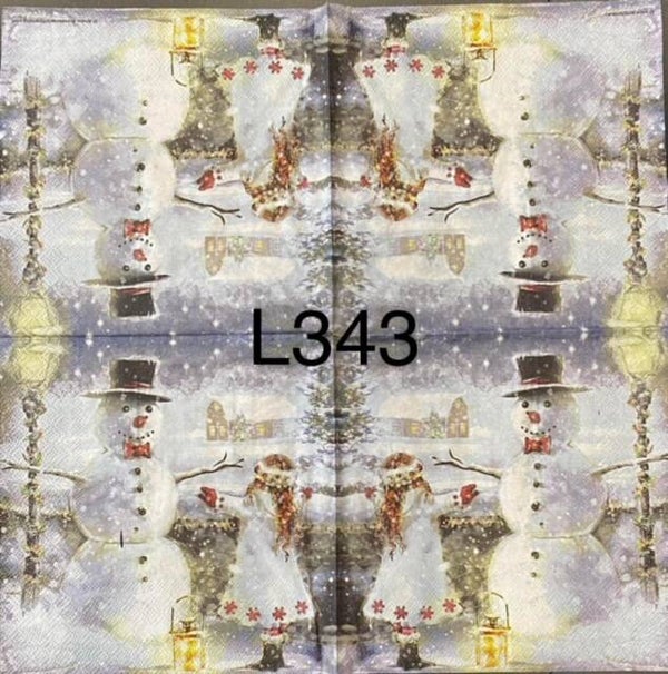 Christmas (L343) - Snowman with Little Girl