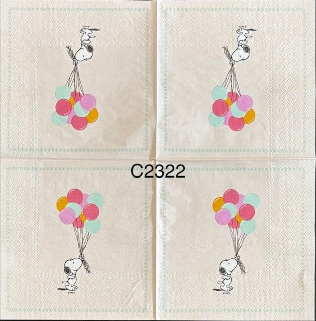 Snoopy (C2322) - Snoopy Holding a Bunch of Balloons