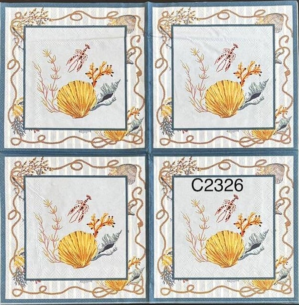 Beach (C2326) - Clam Shell, Coral and Lobster