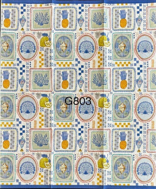 Beach (G803) - Shells, Pineapples, Fish, Lemons, Coral Portraits