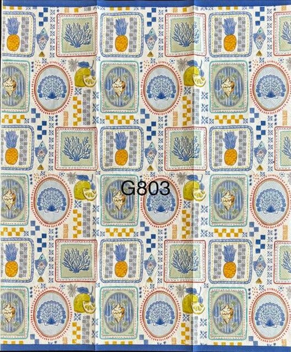 Beach (G803) - Shells, Pineapples, Fish, Lemons, Coral Portraits