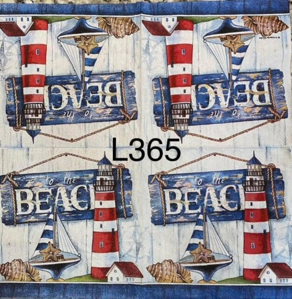 Beach (L365) - To The Beach with Sign and Lighthouse