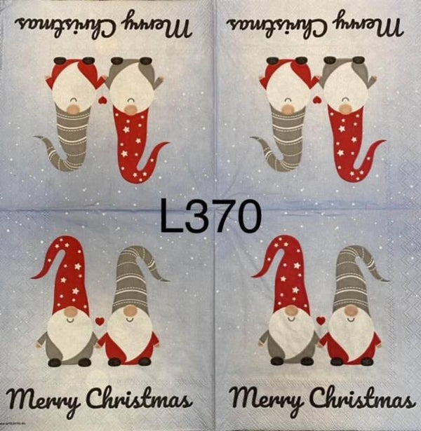 Gnomes (L370) - Gnome Couple Merry Christmas