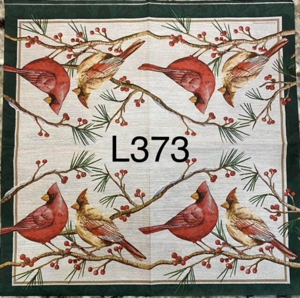 Winter (L373) - Two Cardinals on Branch