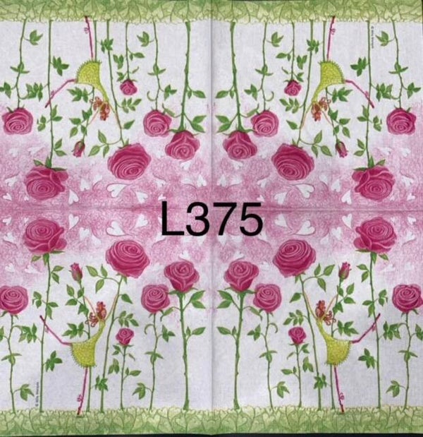 Flowers (L375) - Woman in Field of Pink Roses
