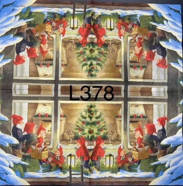 Christmas (L378) - Family Looking Inside a Window
