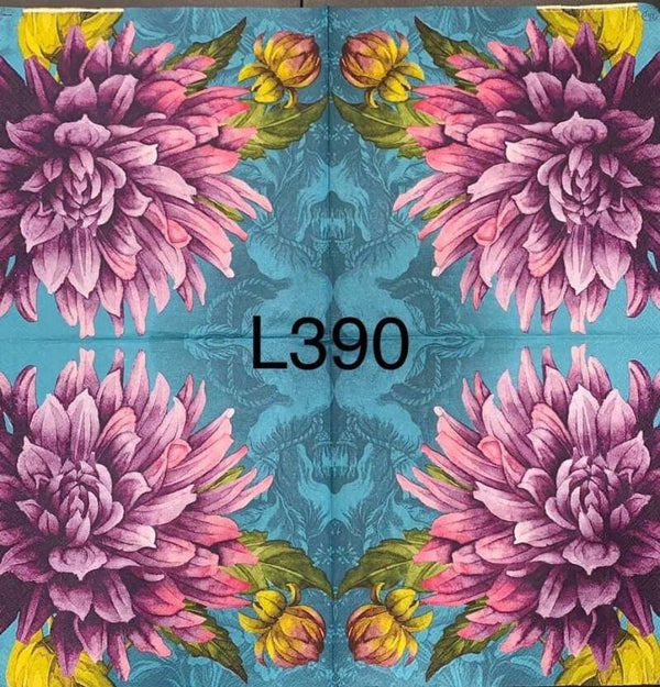 Flowers (L390) - Purple and Yellow Flowers