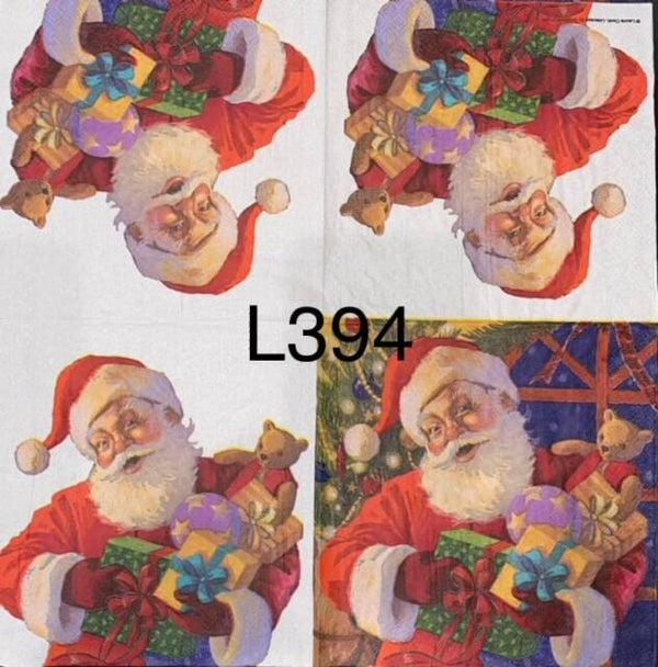 Christmas (L394) - Santa Holding Presents