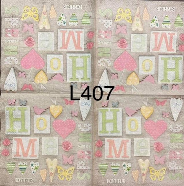 Misc (L407) - Home Tiles with Hearts and Butterflies