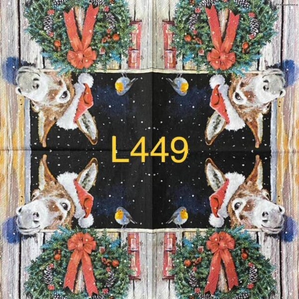 Christmas (L449) - Donkey in Stable