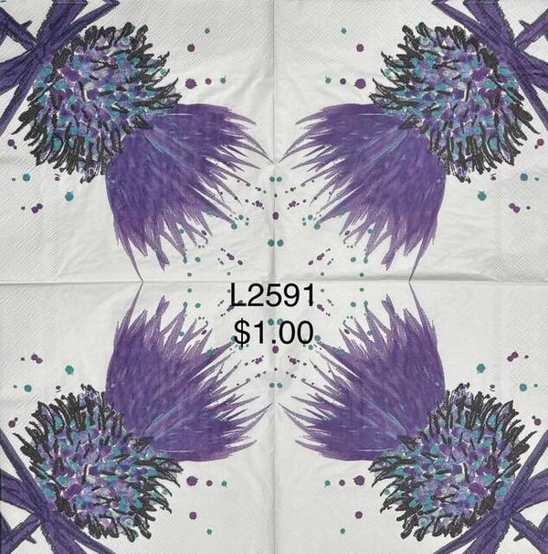 Flowers (L2591) - Purple Flower (Thistle)