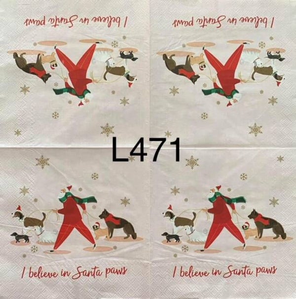 Christmas (L471) - I Believe in Santa Paws