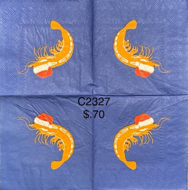 Christmas (C2327) - Lobster with a Santa Hat