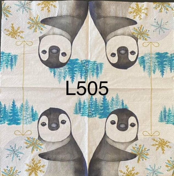 Christmas (L505) - Penguin Holding an Ornament