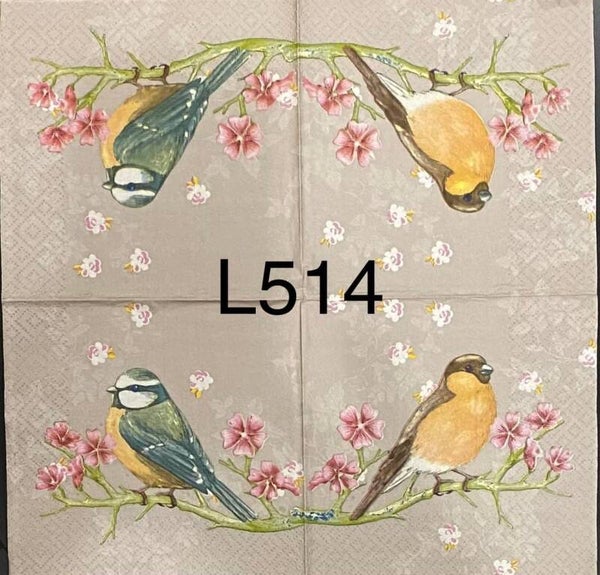Birds (L514) - Two Birds on Branch