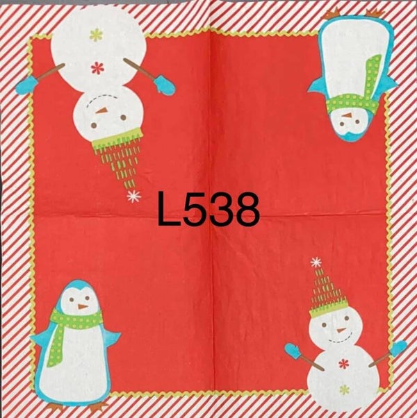 Christmas (L538) - Snowman and Penguin
