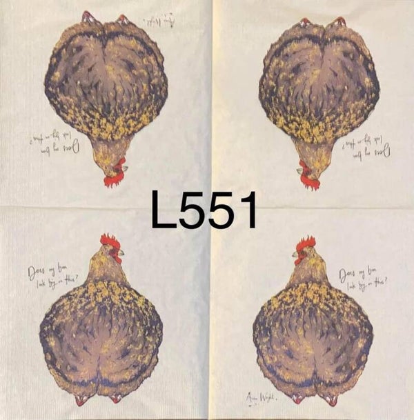 Birds (L551) - Does My Bum Look Big in This? Chicken
