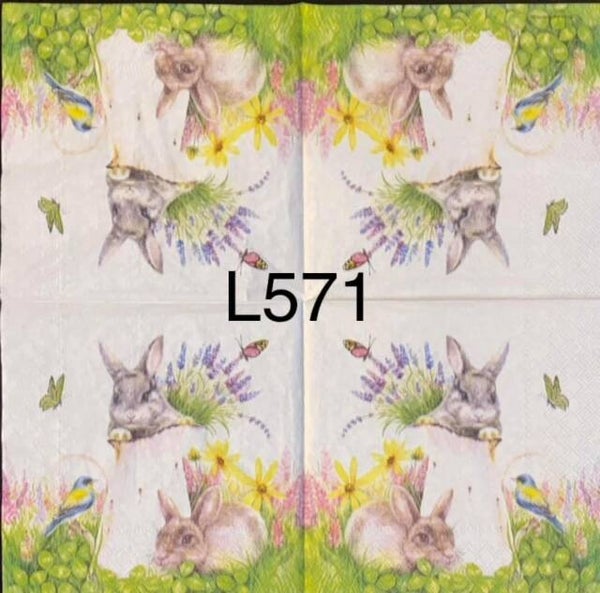 Easter (L571/718) - Bunny Inside Water Pitcher with Lavender