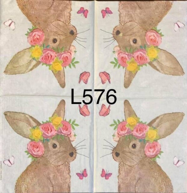 Easter (L576) - Bunny with Flower Headpiece
