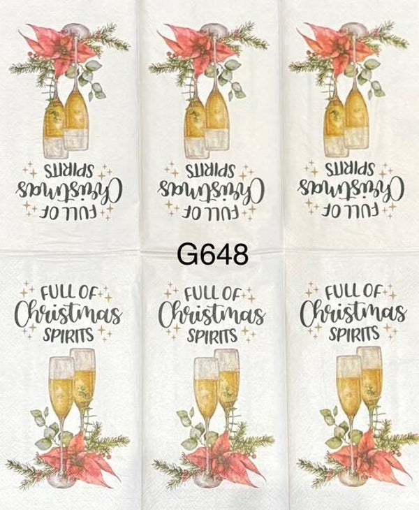 Christmas (G648) - Full of Christmas Spirits Champagne Glasses