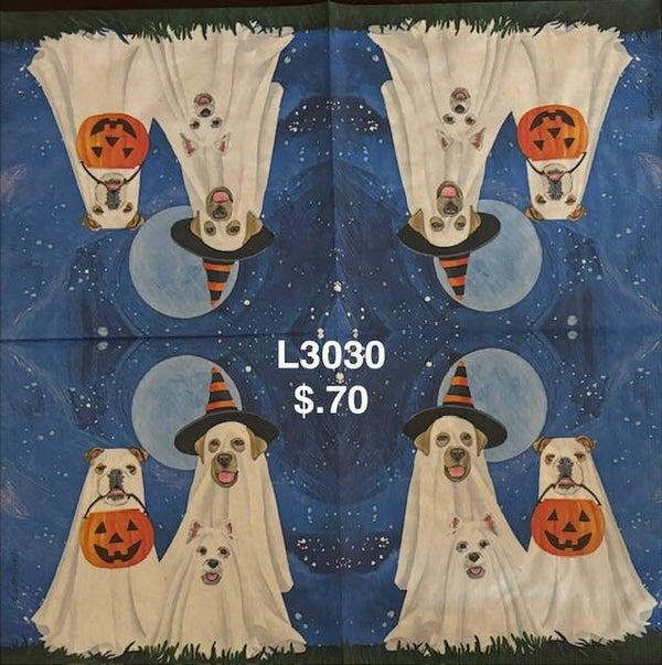 Halloween (L3030) - Dogs Dressed up as Ghosts for Trick or Treating