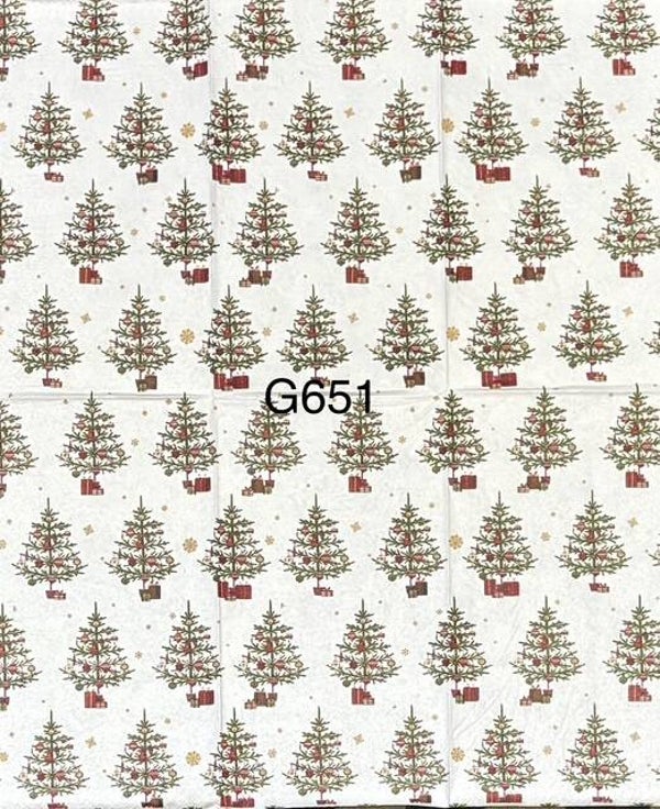 Christmas (G651) - Simple Branch Christmas Tree with Presents Underneath