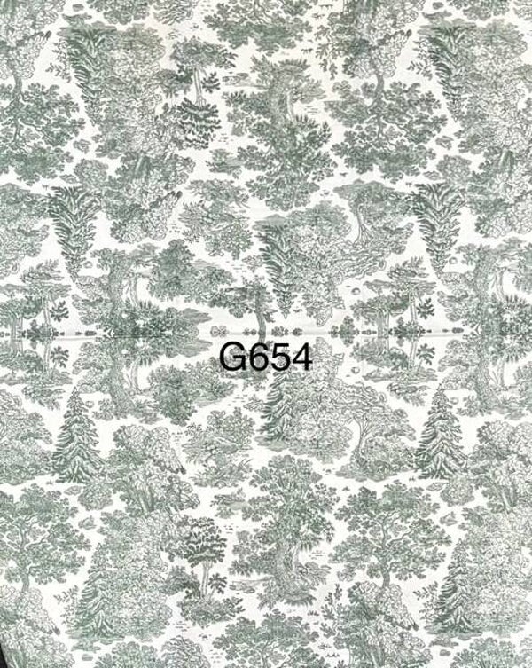 Christmas (G654) - Green and White Trees Wallpaper
