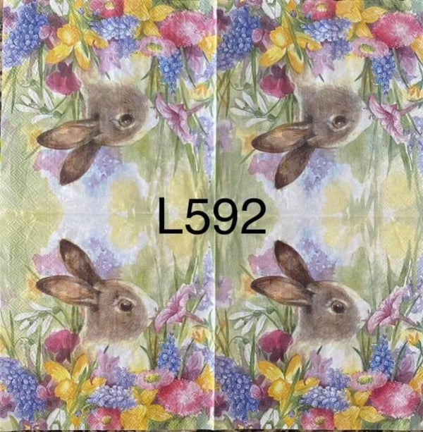 Easter (L592) - Bunny Smelling Flower