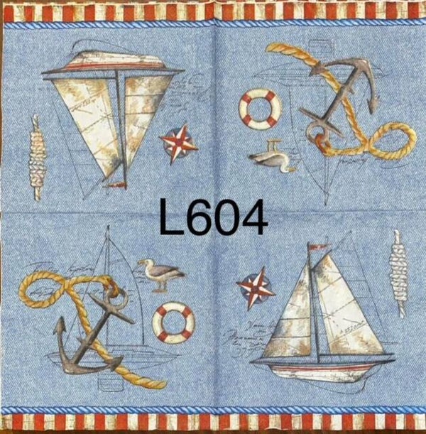 Beach (L604) - Sailboat and Anchor