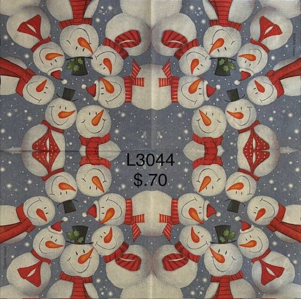 Christmas (L3044) - Snowmen Formed a Circle Looking Down