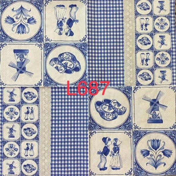 Misc (L687) - Dutch Designs Blue and White