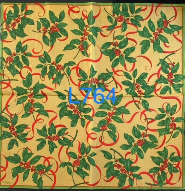Christmas (L764) - Holly and Berry Wallpaper