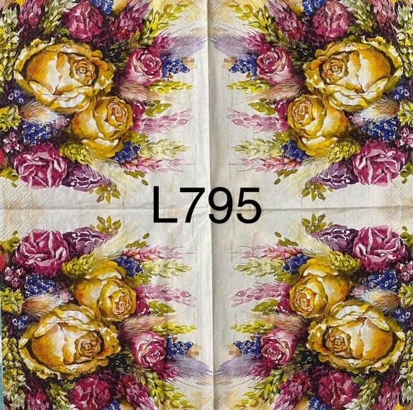 Flowers (L795) - Gold and Pink Flower Bouquet