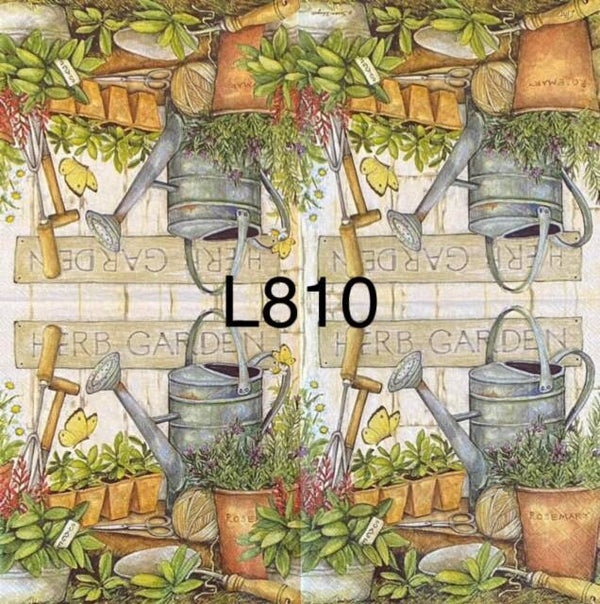 Garden (L810) - Water Can and Potted Plants
