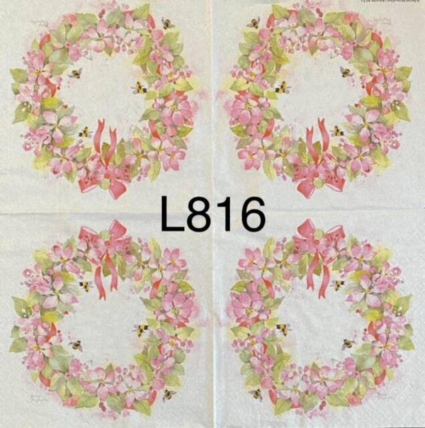 Flowers (L816) - Pink Flower Wreath