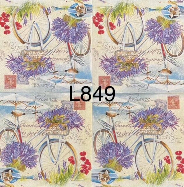 Flowers (L849/1091) - Bicycle with Lavender
