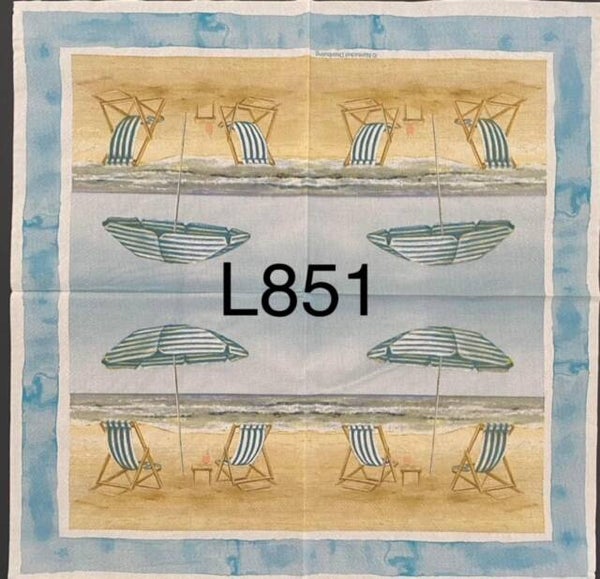 Beach (L851) - Two Chairs Under Umbrella