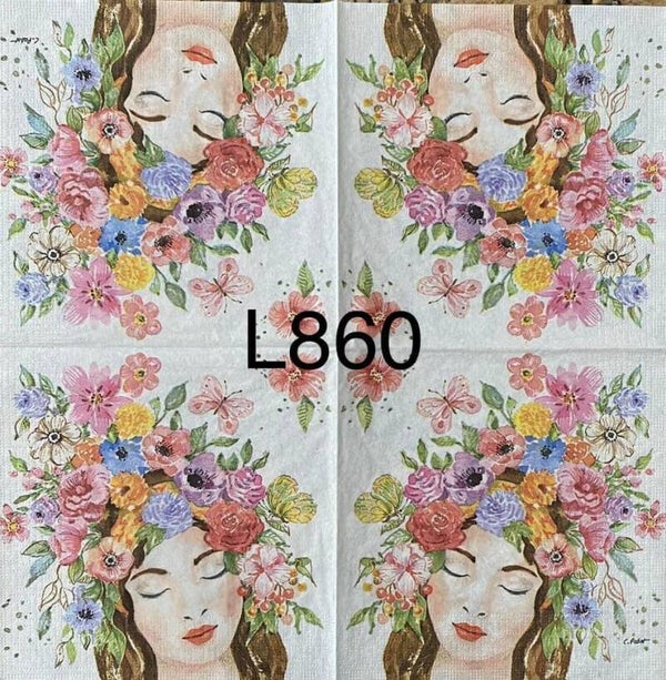 People (L860) - Woman with a Flower Headpiece