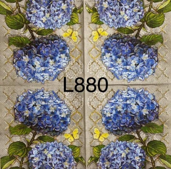 Flowers (L880) - Blue Hydragneas